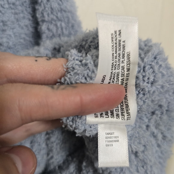 Stars Above NWT Womens Fuzzy Cropped Tank Top Blue Size XL - Picture 9 of 10